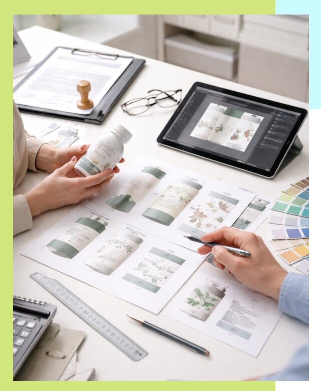 Профессиональная разработка дизайна и текста этикетки продукции в Чебоксарах