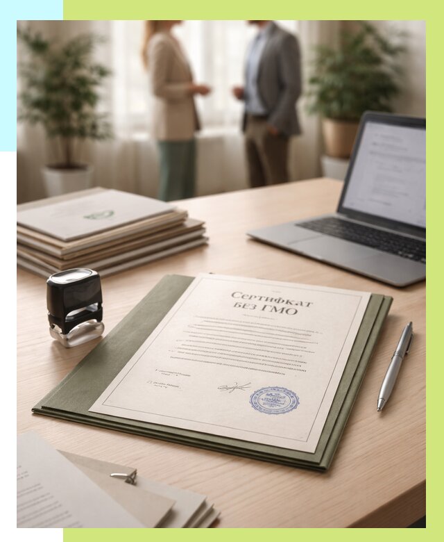 Сертификат без ГМО в Чебоксарах от 7713 р. оформить срочно Алешин-Чбк