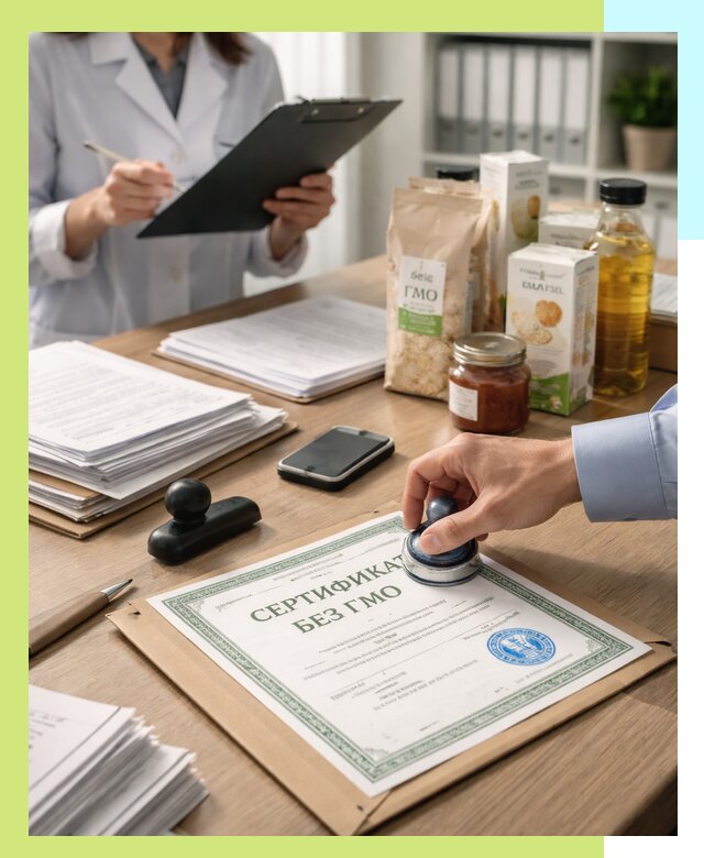 Получение сертификата Без ГМО для продукции в Чебоксарах